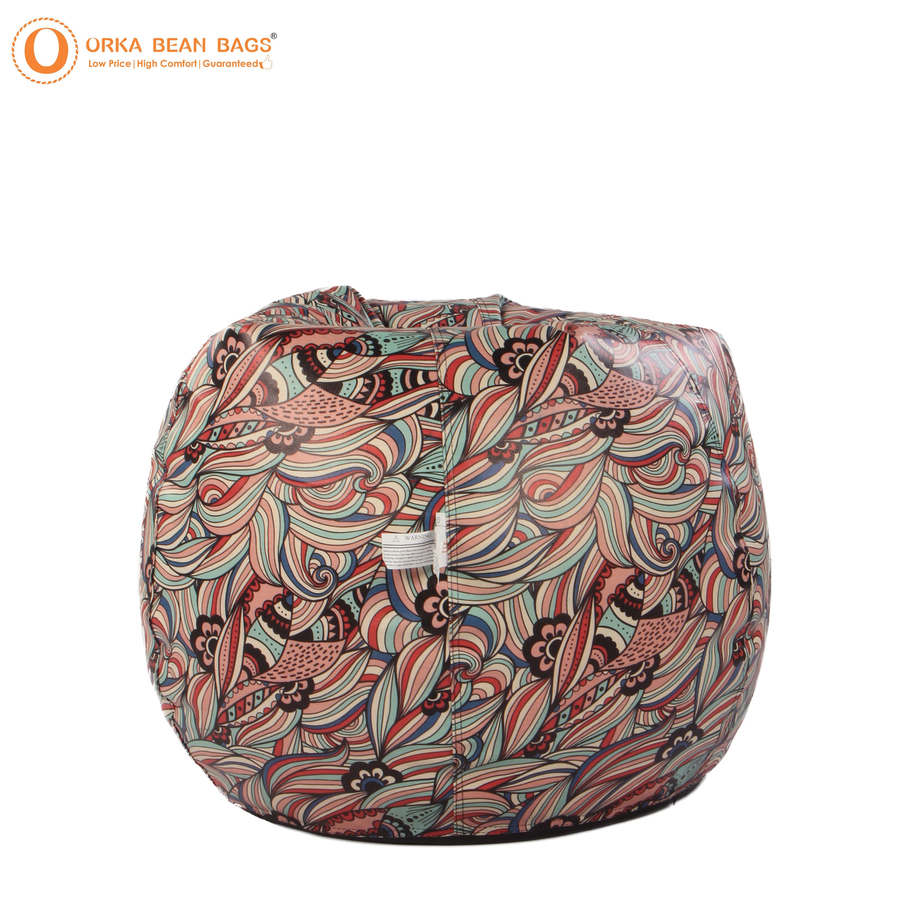 Orka Digital Printed Flower Seamless Pattern XXXL Bean Bag Filled With Beans view 6